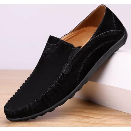 Men Casual Shoes Fashion Spring Summer Comfortable Loafers Leather Lightweight Slip-on Moccasins Fashion Boat Shoes New