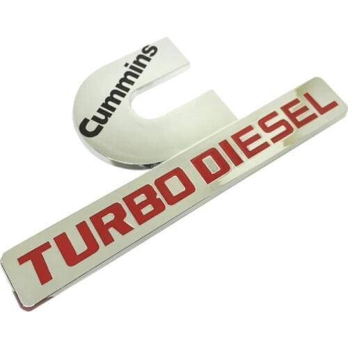 Free Shipping ABS Cum-mins Tur-bo DIESEL Auto Emblem Badge Sticker