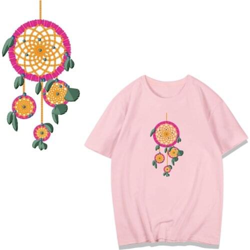 Feather Clothing Stickers Iron On Patches Diy Heat Transfers Patch For Clothes T-shirt Appliques Decoration