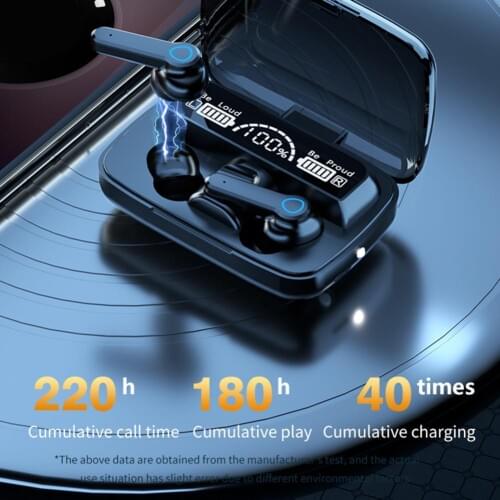 M19 TWS Bluetooth V5.1 Earphones Active Noise Cancelling With LED Display Portable Wireless Touch Control Earbuds TWS Earphone