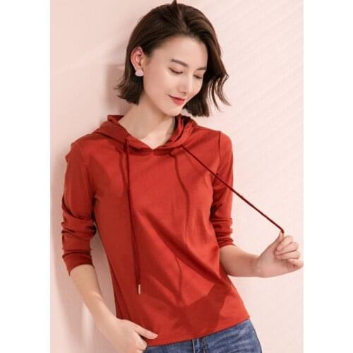 2021 Autumn O Neck Plus Size Hoodie T Shirt Woman Long Sleeve Shirt Woman T-shirt Fashion Loose Korean Style Women Shirts