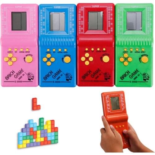 Retro Classic Childhood Tetris Handheld Game Players LCD Kids Games Toys Game Console Riddle Learning Educational Toys#270250