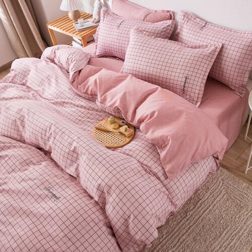 Pink Leopard Printed Plaid Dot Kids Bed Cover Set Duvet Cover Adult Child Bed Sheet and Pillowcase Comforter Bedding Set 61007