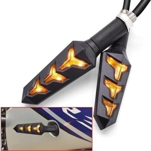 Motorcycle Signals Lamp Turn Signal Light Fishbone Flowing Water LED For Honda CB1100 GIO CRF1000L AFRICA TWIN CBF 1000 CB600F