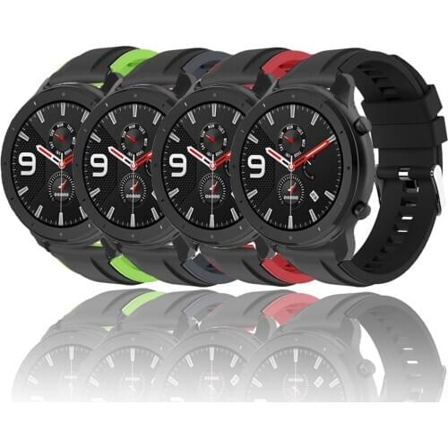 Silicone Strap Wristband For Xiaomi Huami Amazfit GTR 47mm/Stratos 3 2 2S Watch Bracelet Band For Huawei Watch GT Accessories