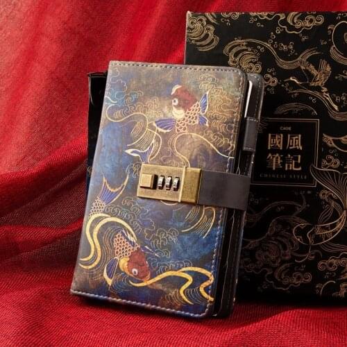 Binder A6 Notebook with Lock Rings Journal Kawaii Diary Office Notepad Retro Staionery Sketchbook Line Agenda Planner Organizer