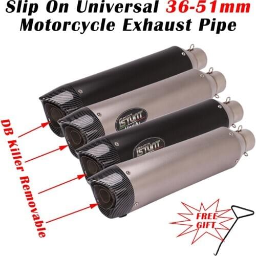 Universal Motorcycle Exhaust Pipe Escape Silencer Modified Muffler DB Killer For MT 03 S1000RR z900 Ninja 400 R1 CR390 MSX125 R6