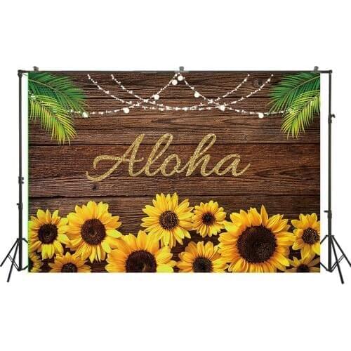 HUAYI Photography Background Sunflowers Tropical Vinyl Baby Shower Birthday Party Celebration Photo Booth Backdrops W-2017