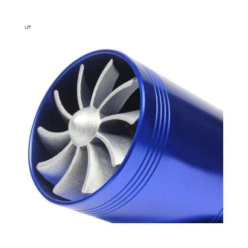 High quality Single and Double Turbine Turbo Charger Gas Fuel Saver Fan Car Supercharger F1-Z Accessories