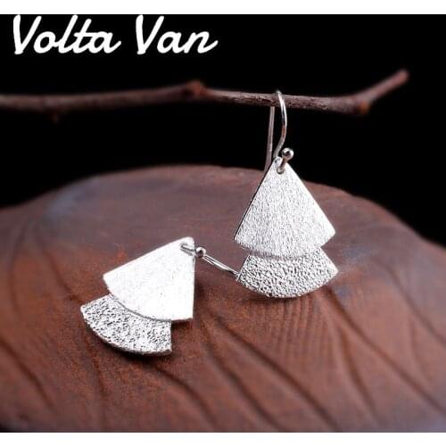 Volta Van 2021 New 925 Sterling Silver Drop Earrings Trendy Pendientes Plata Elegant Jewelry Handmade Fashion Leaves Earrings