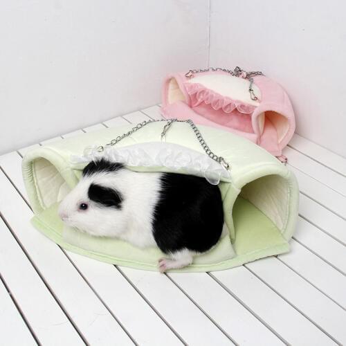 Winter Warm Cotton Small Animal Pet Sugar Glider Hanging Cage Hamster Cage Bed Squirrel House Hedgehog Nest Toy Tunnel