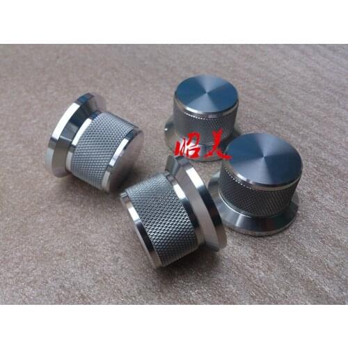1PCS D38*H25 Knurled full Aluminum Volume knob amplifier knob silver