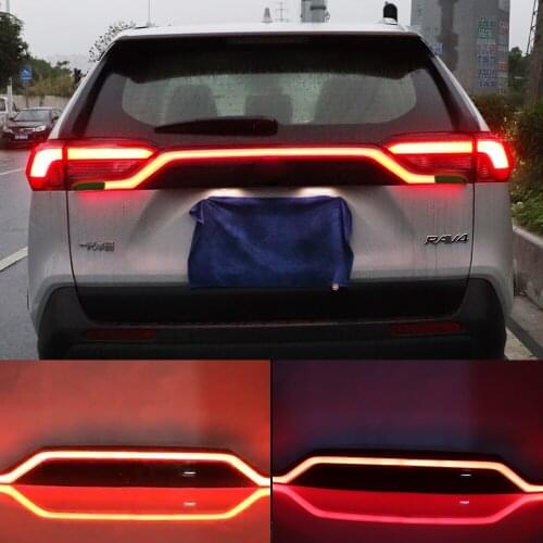1Pcs Rear Bumper trunk Tail Light For Toyota RAV4 2019 2020 LED Taillight Reflector Brake Lamp Warning Signal Fog Lamp