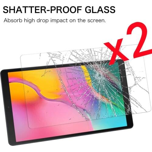 2Pcs Tablet Tempered Glass Screen Protector Cover for Samsung Galaxy Tab A 10.1 2019 T510 T515 HD Full Coverage Protective Film
