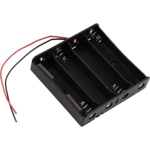 DIY Plastic 4 X 18650 Battery Storage Case Holder Box Container with Wire Leads for 18650 Batteries