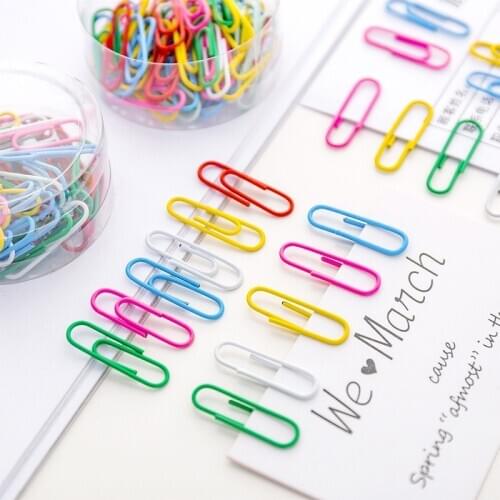 50PCS Multi-Function Colorful Metal Paper clip binding clip Office Supplies Stationary File Photos Letter clip School Supplies