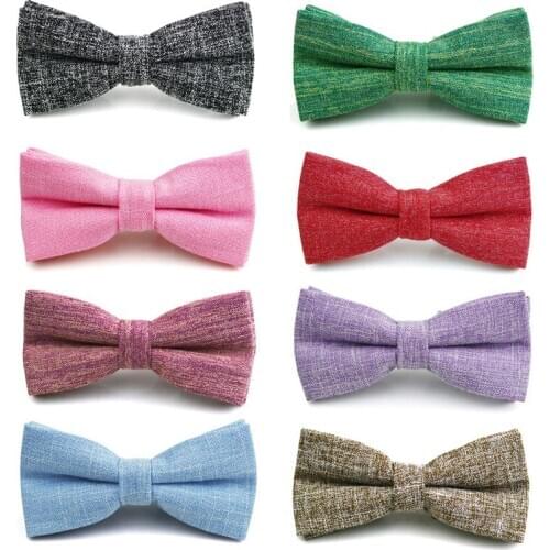 500pcs/lot new fashion candy color menss adult cotton bowtie/business bow tie for men