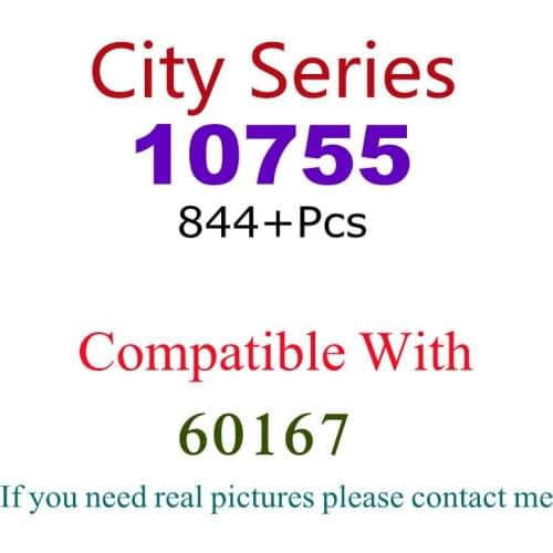 844Pcs 10755 Building Block Toy City Series 60167 Assembled Building Block Childrens Toy Gifts