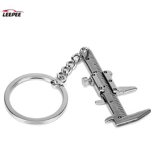 Keychains Keyring Car Key Rings Vernier Caliper Metal Fashion Jewelry Car-styling