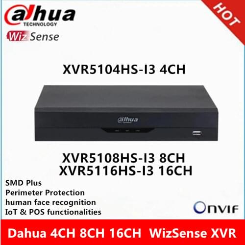 Dahua XVR5104HS-I2 4CH & XVR5108HS-I3 8CH &XVR5116HS-I2 16CH WizSense XVR Recorder max support 6MP ip camera & 5mp hdcvi camera