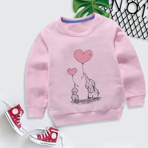 Childs Clothing Baby Boys Sweatshirts For Autumn Kids Clothes Elephant Love Blowing Bubbles Little Boys Outerwear Costume Girl