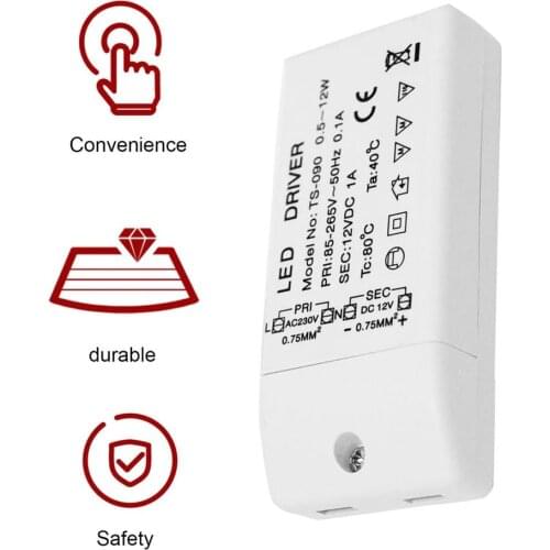 LED Driver Power Supply Adapter Transformer 220V-240V for MR16 / MR11 12V LED bulbs LED Strips 0.5W - 12W Brand New Hot