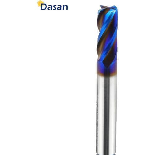 1PCS End Mill 10mm Long 75mm HRC65 Tungsten Carbide CNC Milling Nose Radius 0.5mm Cutters for work material steel wood plastic