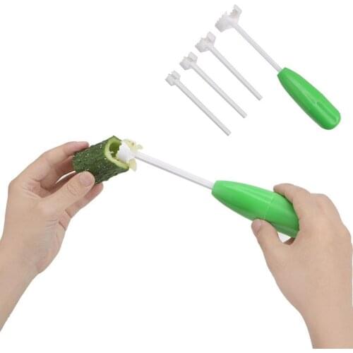 Practical 4Pcs/set Kitchen Tools Vegetable Cutter Digging For Vegetable Stuffed Fruit Device Corer Tools Spiralizer U5U9