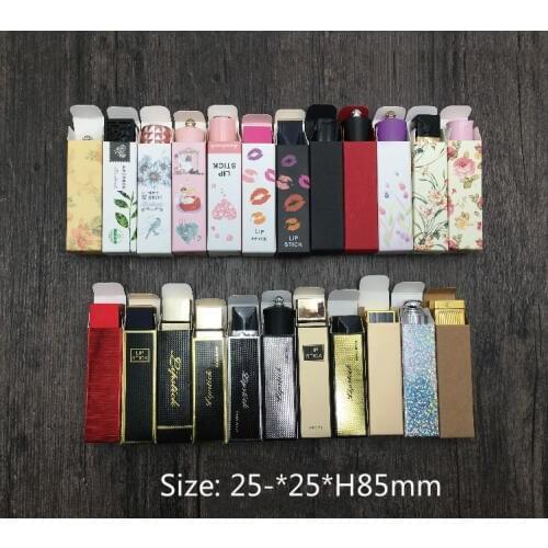 10 pcs Paper box Lip Gloss box Lipstick box,craft lipstick tube packing box size 25*25*85mm