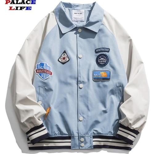 Spring NEW Baseball Jacket Men Patchwork Pattern Print Bomber Coats Cotton Casual Loose Harajuku College Style Male Streetwear