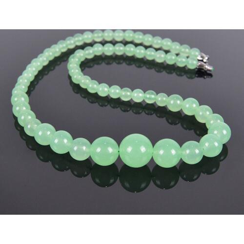 Fashion Round Bead Light Yellow Stone Necklace Natural Stone 6-14mm Yoga Balance Reiki Healing Women Jewelry J007