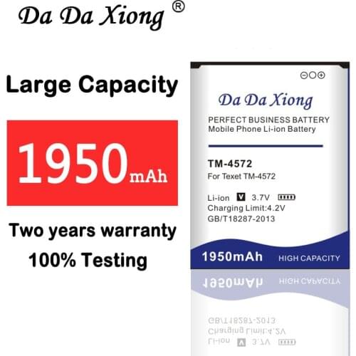 100% New upgarde 1950mAh TM-4572 Battery for texet TM-4572 Replacement mobile phone battery
