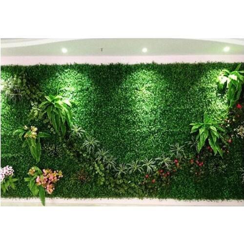 New 25CM*25CM Artificial Grass plastic boxwood mat topiary tree Milan Grass for garden home wedding decoration Artificial Plants