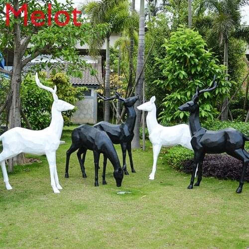 Personalized Creative Garden Landscape Deer Decoration Outdoor Garden Simulation Animal Sculpture Courtyard Geomancy Decoration