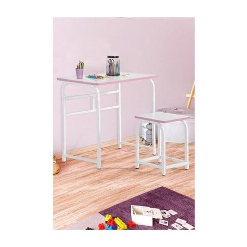 Modern Table Stool Set Child Teenage Working Table And Stool Pink B. coffee tables table basse furniture living room table
