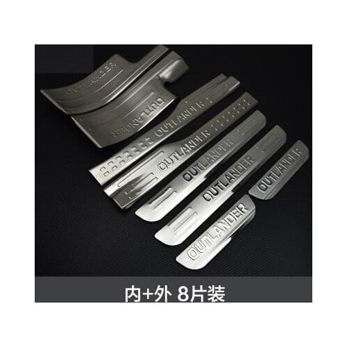 Car styling High-quality stainless steel Built-in external LED Scuff Plate / Door Sill for 2013-2016 Mitsubishi Outlander