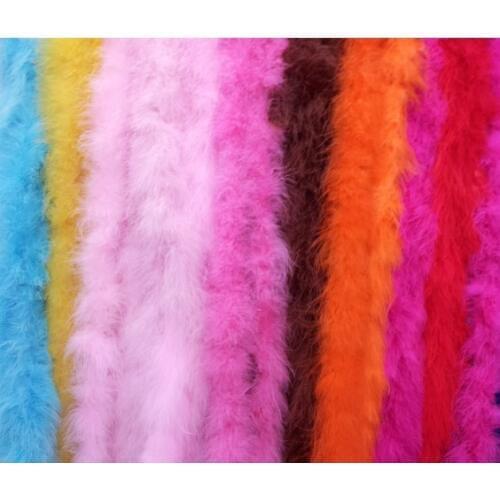 10PCS/lot Clothing Accessories Turkey Fluff Multi Color Strip Fluffy Boa Happy Birthday Party Wedding Decorations Supplies