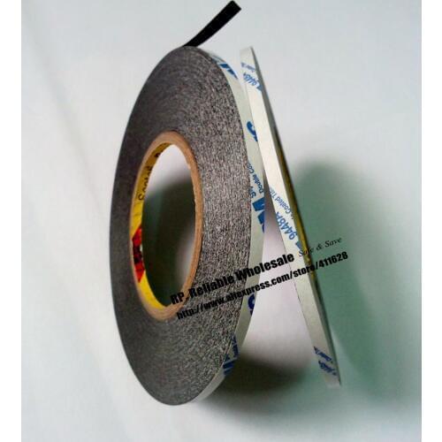 2 Rolls 5mm wide, 50 Meters/roll, Original 3M 9448AB Black Double Sided Adhesive Ribbon Strip for Phone Tablet Touch Screen LCD