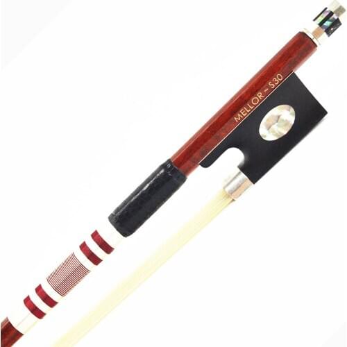 4/4 Size Silver Pernambuco Violin Bow Natural Horsehair Master Maker Amazing Tone MELLOR Solo Level S30 Violin Parts Accessories