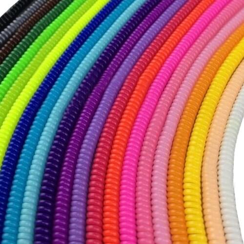 4pcs 60cm Spiral Cable Protector For Iphone Samsung Android Earphone Wire Case Protector Cover USB Charging Cable Winder