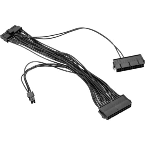 5 Pcs 24Pin Dual Power Start Line 18AWG (20+4) +24Pin Computer Case Dual Power Synchronization Start Line for Mining