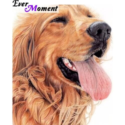 Ever Moment Diamond Painting Picture Of Rhinestone 5D DIY Full Square Drill Dog Decoration For Home Diamond Embroidery ASF1329