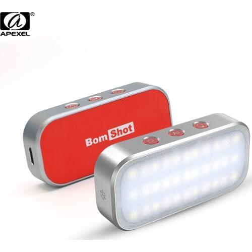 APEXEL Multi-functional RGB LED Video Light Lamp Panel 7 Light Colors 3200K-5200K Fill-in LightAI Mode for Selfie Photography