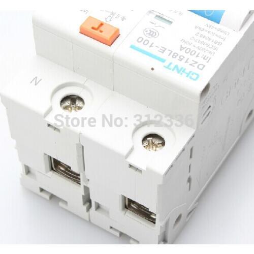 Free Shipping Two years Warranty DZ158LE 1P+N 100A 1 pole earth leakage circuit breaker residual current