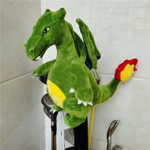 Cartoon Dragon Driver Head Cover Plush Golf 460cc Wood Headcover Wings can be folded 3 Colors For Man Women