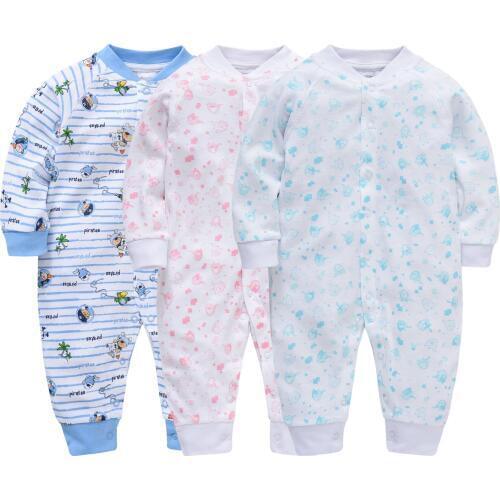 Baby Boys Romper Long Sleeve Newborn Girls Romper Pirate Printing Sleeping Pajamas 3m 6m 9m Warm Autumn Winter Spring
