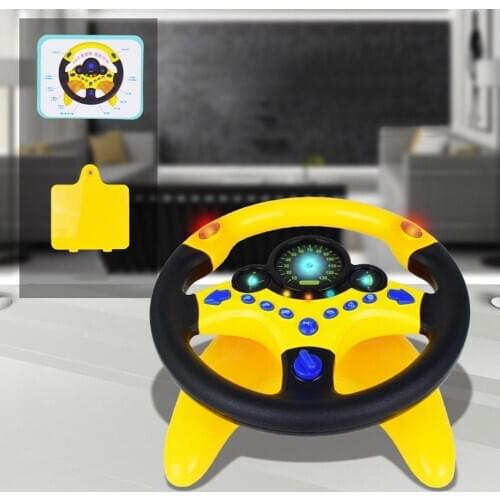 Children Steering Wheel with Light Sound Simulation Driving Education Toy Gift