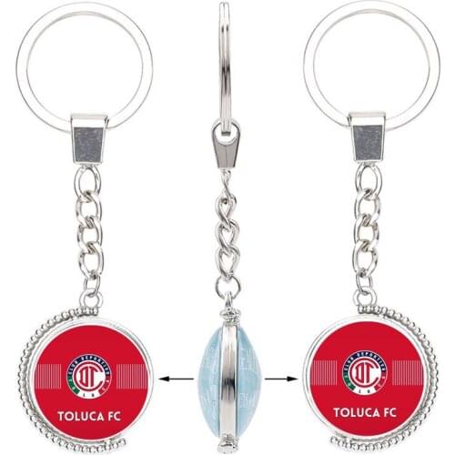 Del Deportivo Toluca Mexican Football Football Double-sided Keychain Couple Friendship Girlfriend Boyfriend Couple Keychain