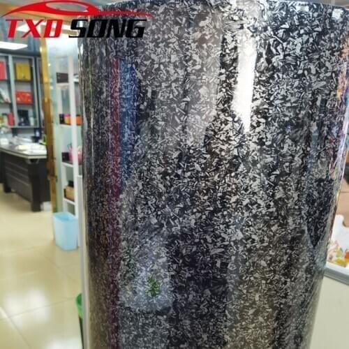 Glossy 3D forged black silver gold Carbon Fiber Wrapping Vinyl Film Motorcycle Stickers Decals Auto Accessories Car Styling