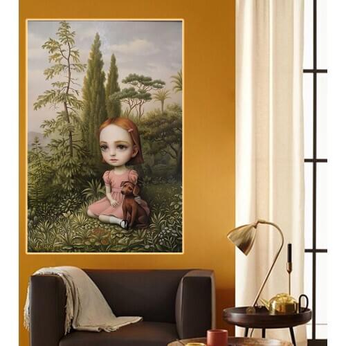 Holover Mark Ryden"Childish Strange Dark World"Modern Canvas Oil Painting Childish & Weird Pop Art Unframed Home Decor Aesthetic
